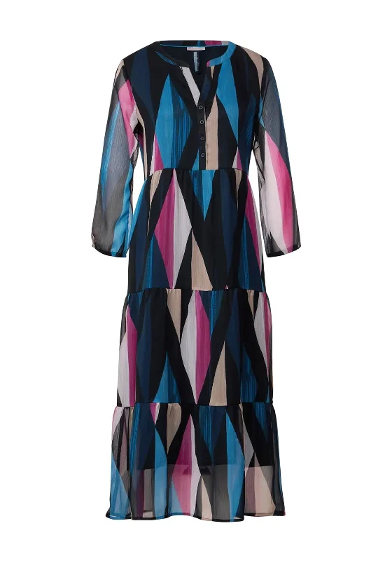 Early Bird Discount Street One Diamond Print Smock Dress, Multi