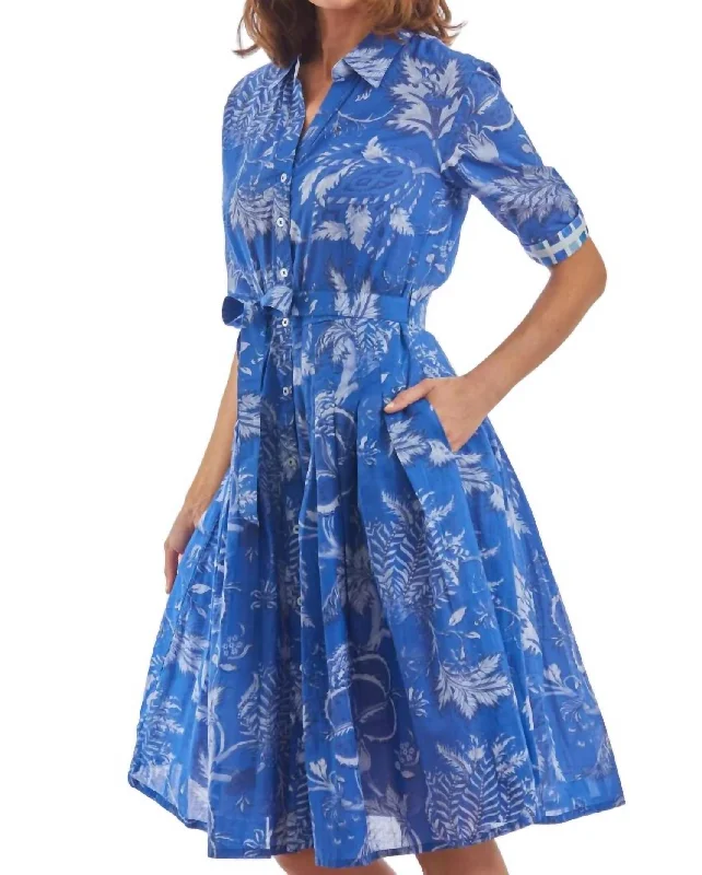 Exclusive Preview Mrs. Maisel Shirt Dress In Navy