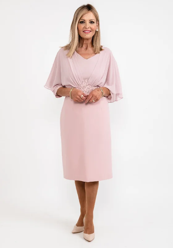 Savings Event Lizabella Applique Waist Pencil Midi Dress, Blush