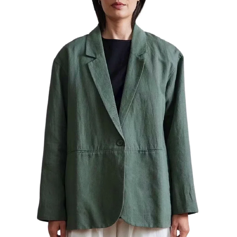 Oversized Blazer In Thyme