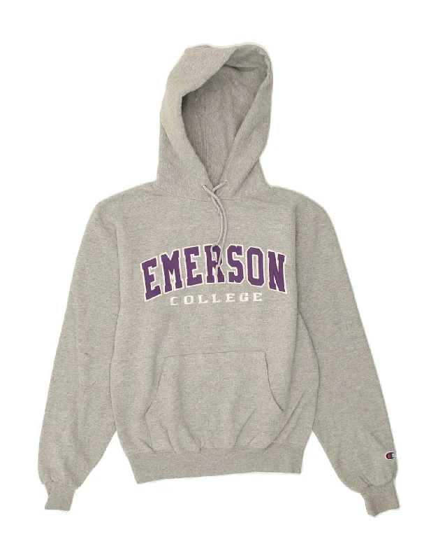 Unbeatable Prices CHAMPION Womens Emerson Graphic Hoodie Jumper UK 6 XS Grey