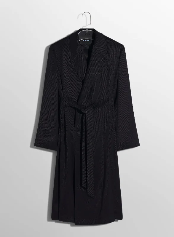 Special Savings black ribbed belted coat