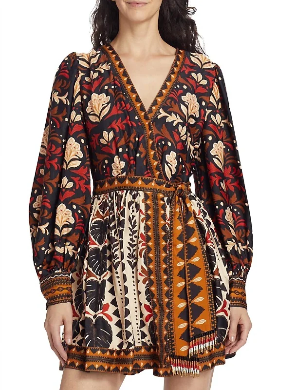 Special Discount Tapestry Garden Mini Dress In Multicolor