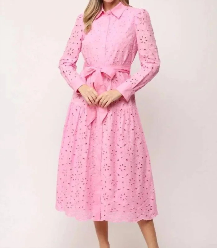 Today Only Lace Midi Dress In Pink