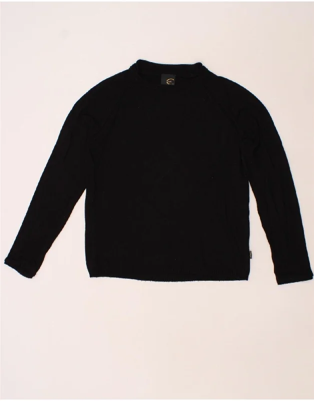 Instant Discount JUST CAVALLI Womens Boat Neck Jumper Sweater UK 14 Large Black Nylon