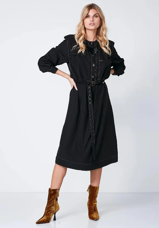 Instant Savings NU Denmark Rosita Two in One Vest & Midi Dress, Black