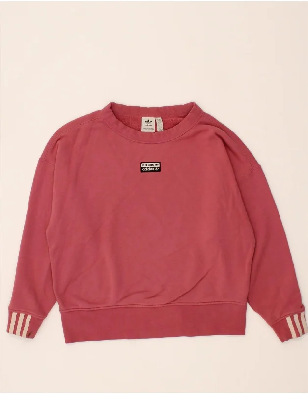 Exclusive Offers ADIDAS Womens Oversized Sweatshirt Jumper UK 6  XS  Pink Cotton