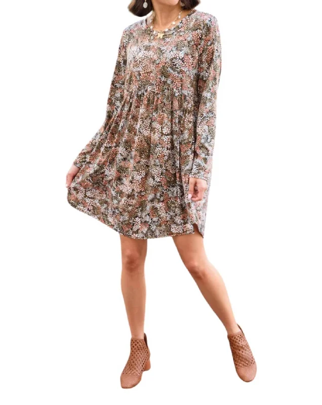 Final Markdown Glimpse Of Joy Dress In Brown