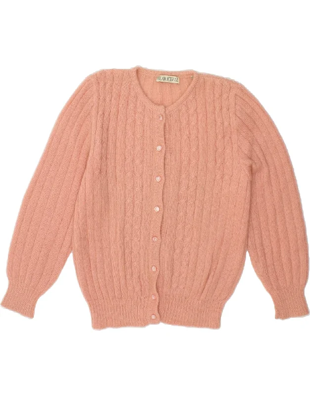 Overstock VINTAGE Womens Cardigan Sweater IT 44 Medium Pink
