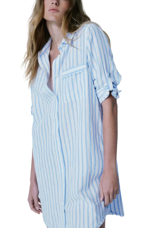 Fantastic Offers Striped Dress In Blue