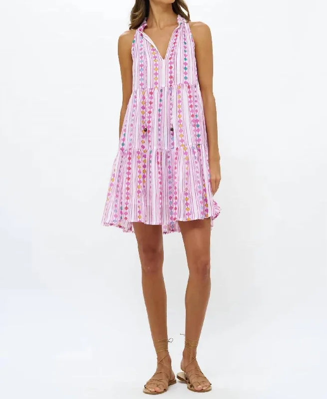 Fantastic Offers Sleeveless Tiered Short Dress In Trapeze Lilac