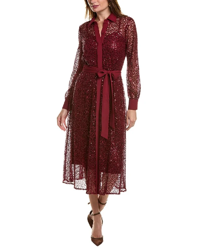 Anne Klein Sequin Lace Shirtdress