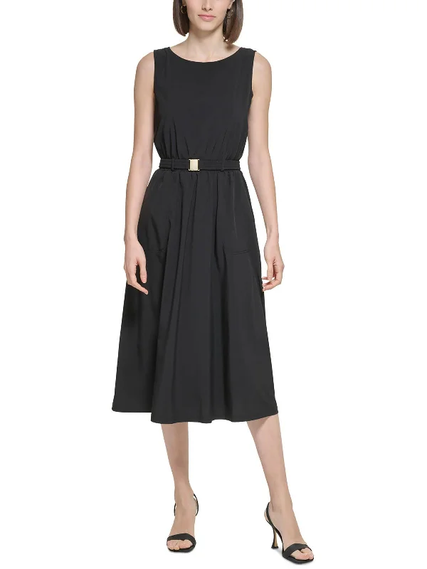 Clearance Items Womens A Line Midi Wear To Work Dress