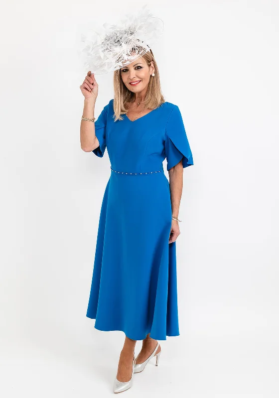Value Deals Lizabella Beaded Waist A Line Maxi Dress, Royal Blue