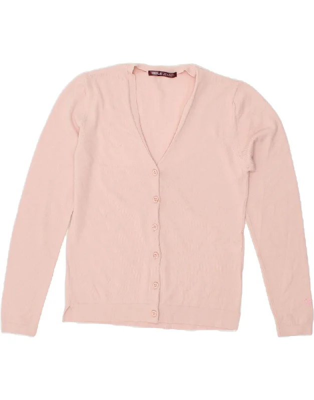 Great Deals RIFLE Womens Cardigan Sweater UK 12 Medium Pink Wool