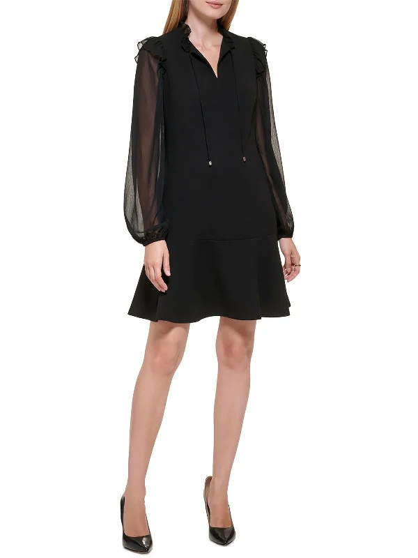 YEAR-End Clearance Womens Sheer Above Knee Shift Dress