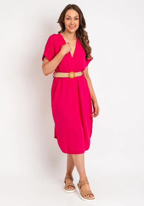 Referral Discount Serafina Collection One Size Lightweight Tunic Dress, Fuchsia
