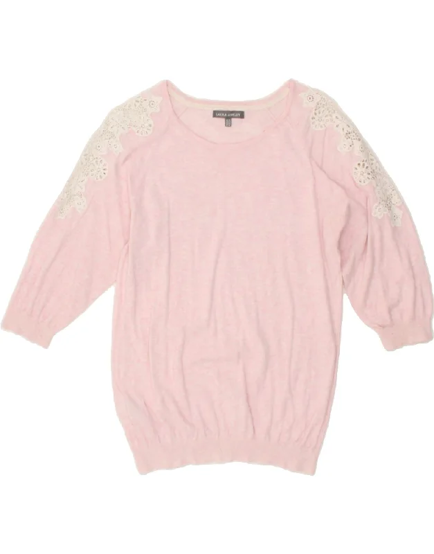 Buy More, Save More LAURA ASHLEY Womens 3/4 Sleeve Boat Neck Jumper Sweater UK 14 Medium Pink Buy More, Save More LAURA ASHLEY Womens 3/4 Sleeve Boat Neck Jumper Sweater UK 14 Medium Pink