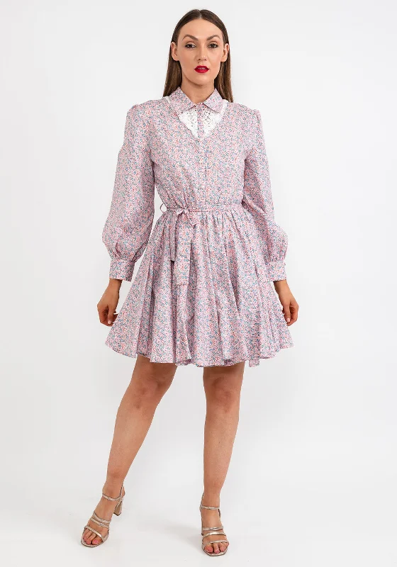 Can't Be Beat JJovonna Giorgia Flora Mini Dress, Floral Pink