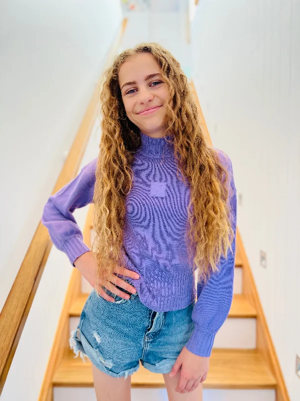 Extra Discounts Knit Purple Turtleneck NN