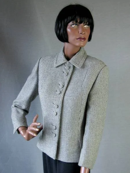 Get It Before It’s Gone 50s Women's Jacket Vintage Blue Tweed Suit Cashmere? M/L Marguerite Walter VFG