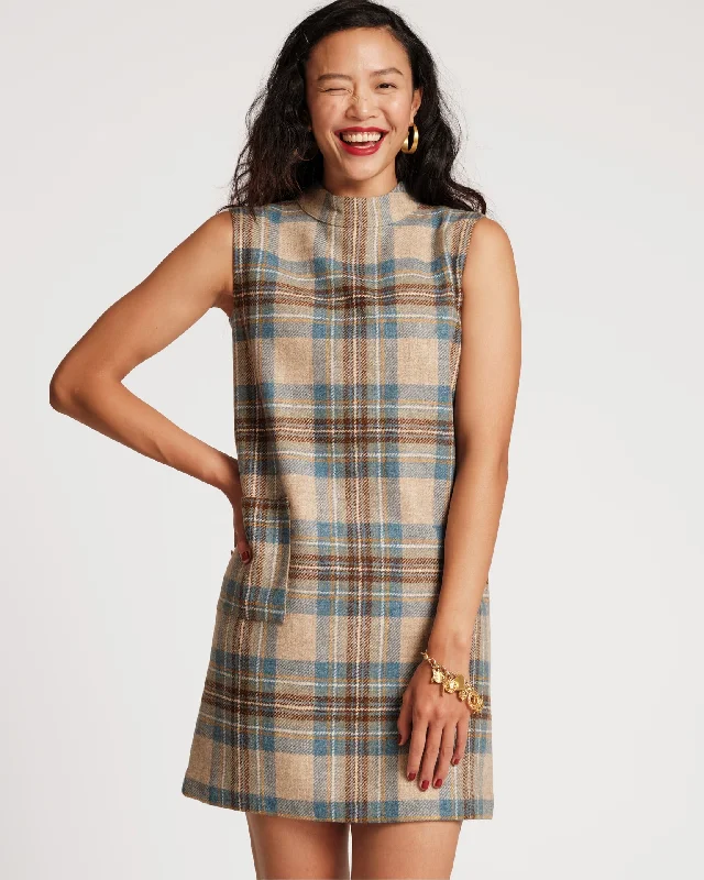 Deal of the Week Ellen Wool Shift Dress Stewart Plaid
