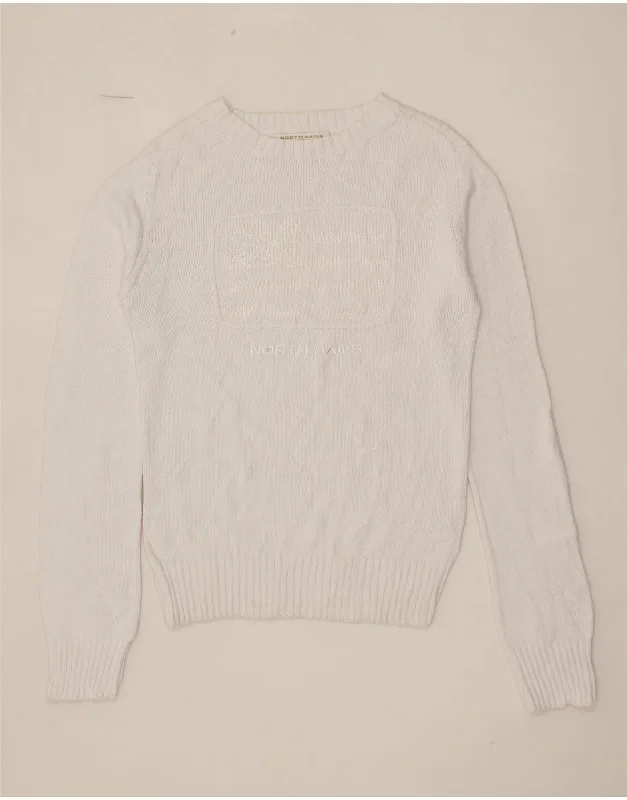 Daily Specials NORTH SAILS Womens Boat Neck Jumper Sweater UK 12 Medium White Cotton