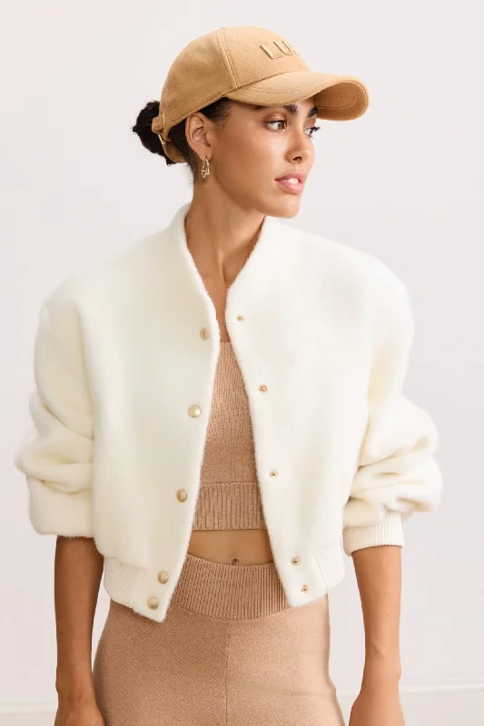 Season Finale Sale JOLIE vegan mohair jacket - Marshmellow