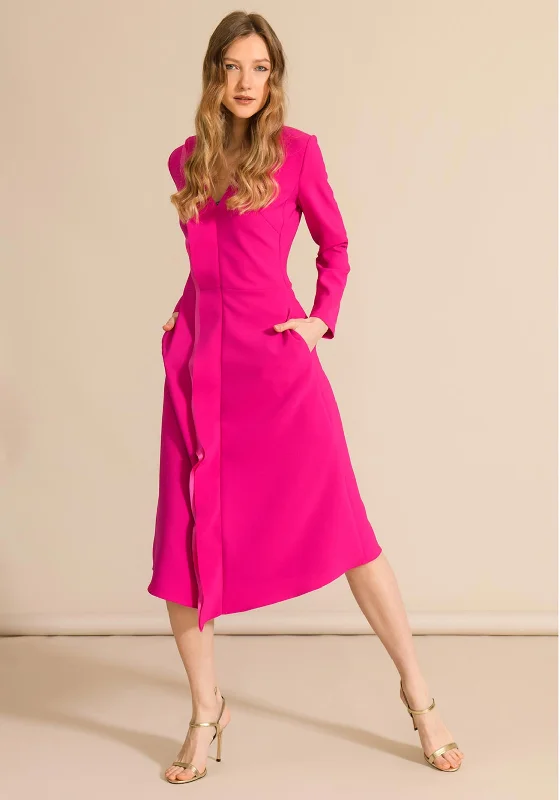 Massive Deals Caroline Kilkenny River Midi Dress, Pink