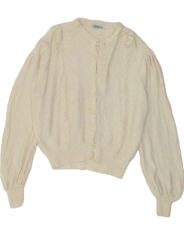 Customer Appreciation Sale VINTAGE Womens Cardigan Sweater UK 14 Medium Off White