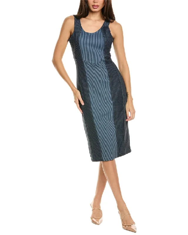 New Markdowns Badgley Mischka Denim Pencil Sheath Dress
