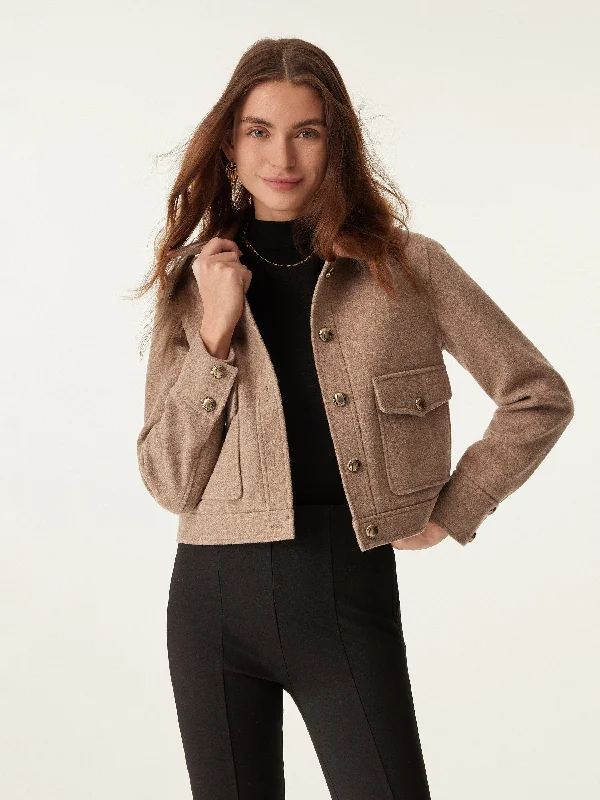 Unmissable Offer Point Collar Cargo Short Jacket