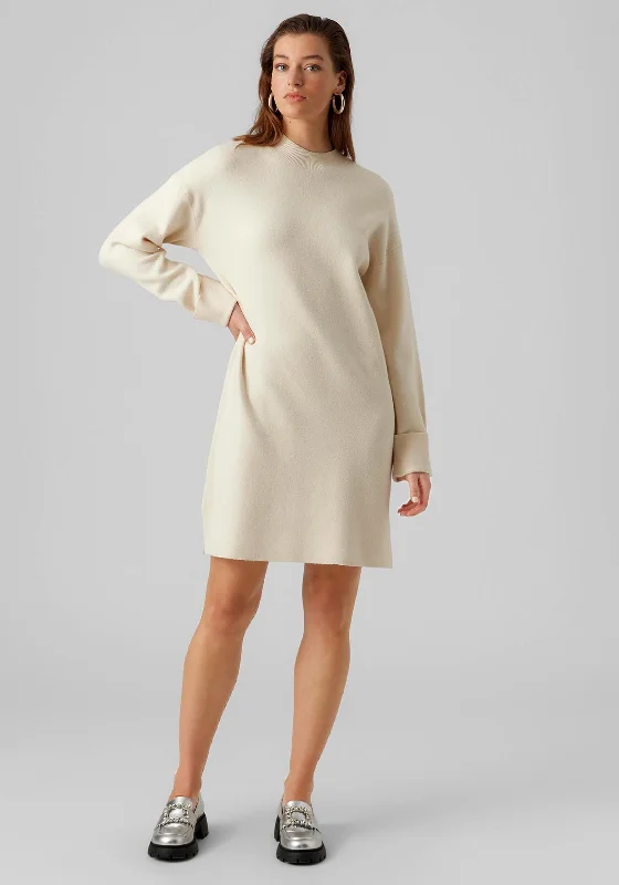 Vero Moda Gold Needle Jumper Mini Dress, Birch