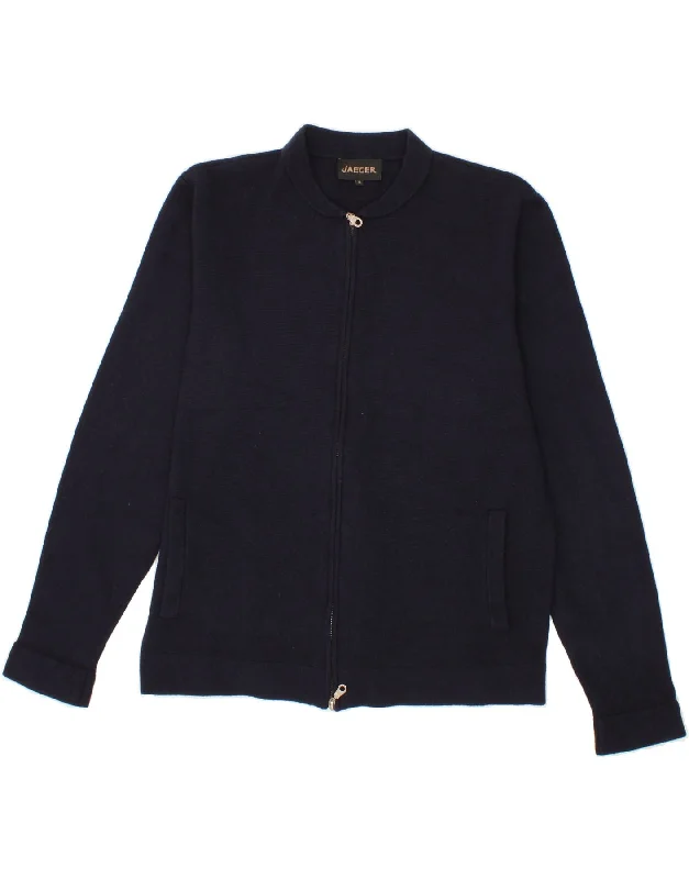 Markdowns JAEGER Womens Cardigan Sweater UK 18 XL Navy Blue Polyamide