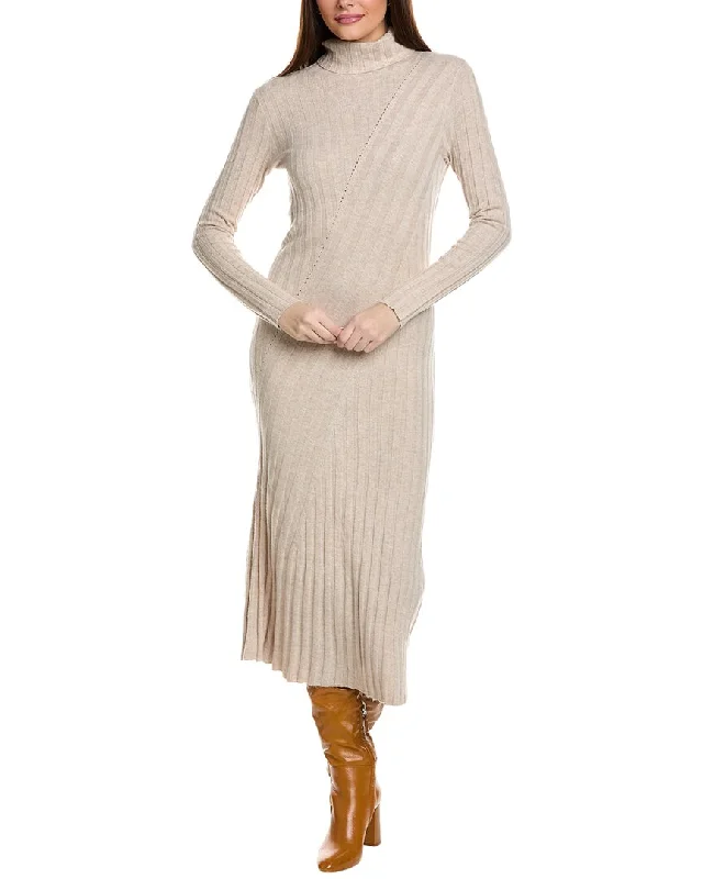 Reiss Cady Knitted Rib Wool & Cashmere-Blend Dress