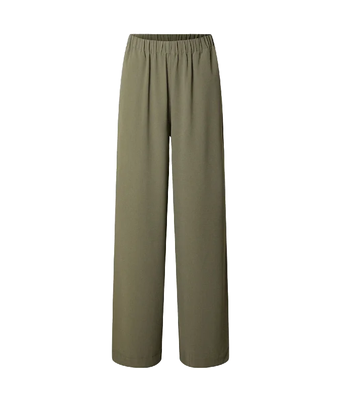 Exclusive Deal Classic Wide-leg Trousers - Green