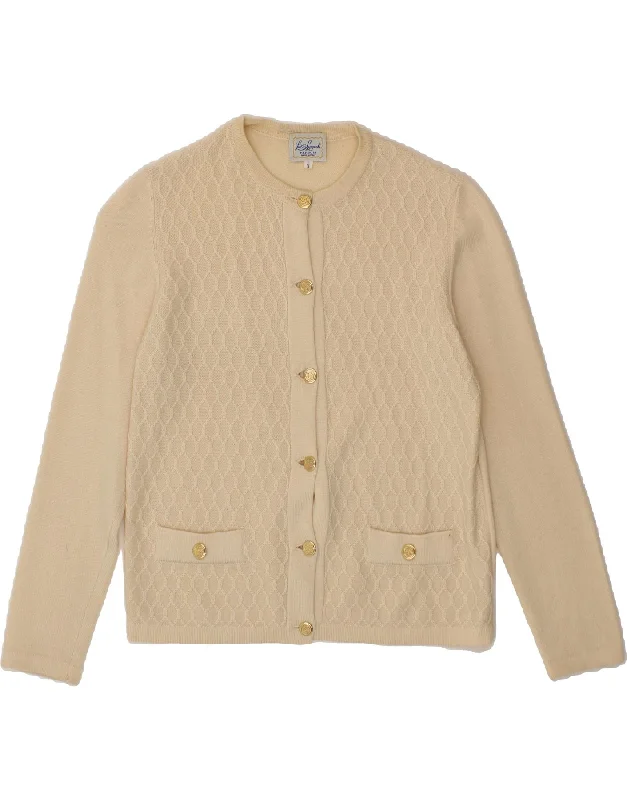 Limited Time Discount LUISA SPAGNOLI Womens Perugia Cardigan Sweater UK 10 Small Beige New Wool