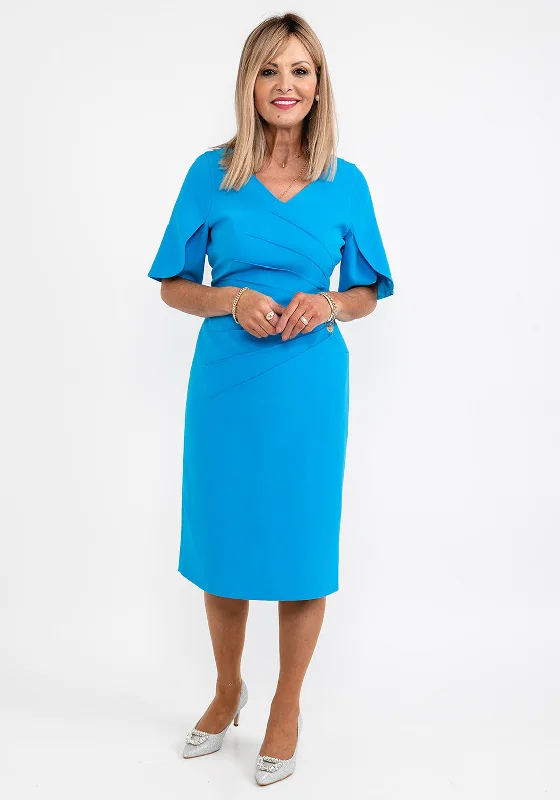 Savings Galore Lizabella Tulip Sleeve Pencil Dress, Ocean