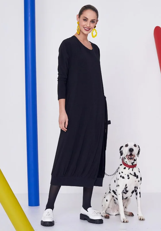 New Markdowns Naya Elasticated Hem Midi Dress, Black