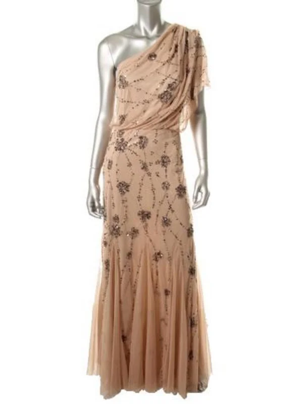 Reduced Prices Womens Sequned One Shoulder Formal Dress