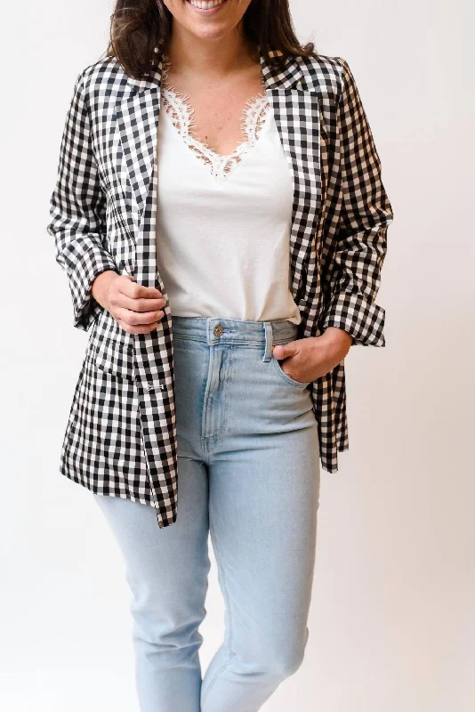 Owen Blazer In Black Gingham