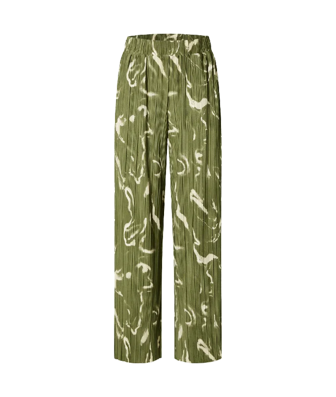 Deal Explosion Rya Ellie Plisse Trousers - Green