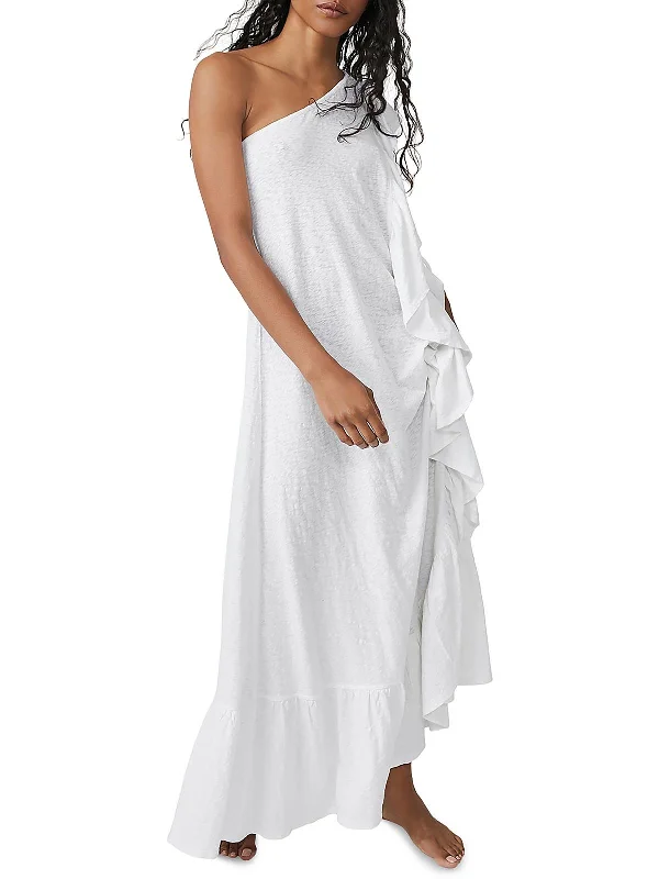 Overstock Elisa Womens Ruffled Long Maxi Dress