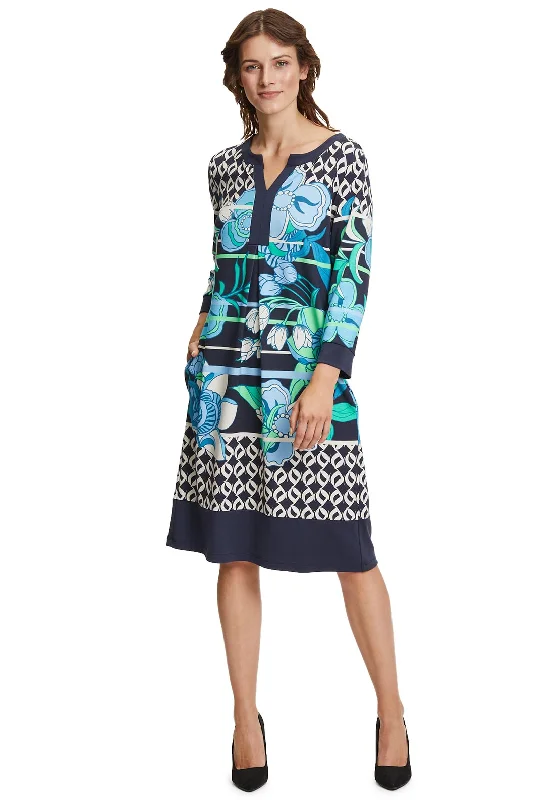 Epic Deals Betty Barclay Floral Tunic Dress, Navy Multi