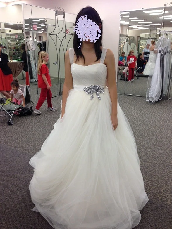 Savings Galore Vera Wang White by Vera Wang Tulle Ball Gown Size 0