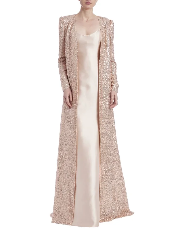 Limited Time Offer Badgley Mischka Sequin Duster Set Gown