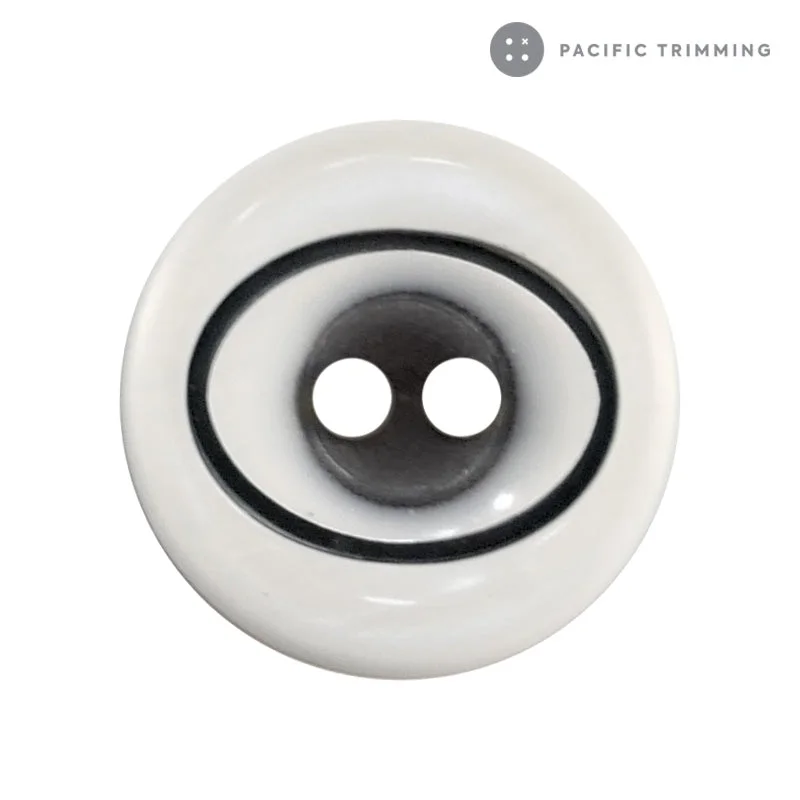 Crazy Deals Concave 2 Hole Polyester Rimmed Button