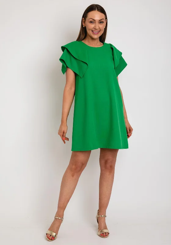 Time-Limited Offer The Sofia Collection Frill Sleeve Shift Mini Dress, Green