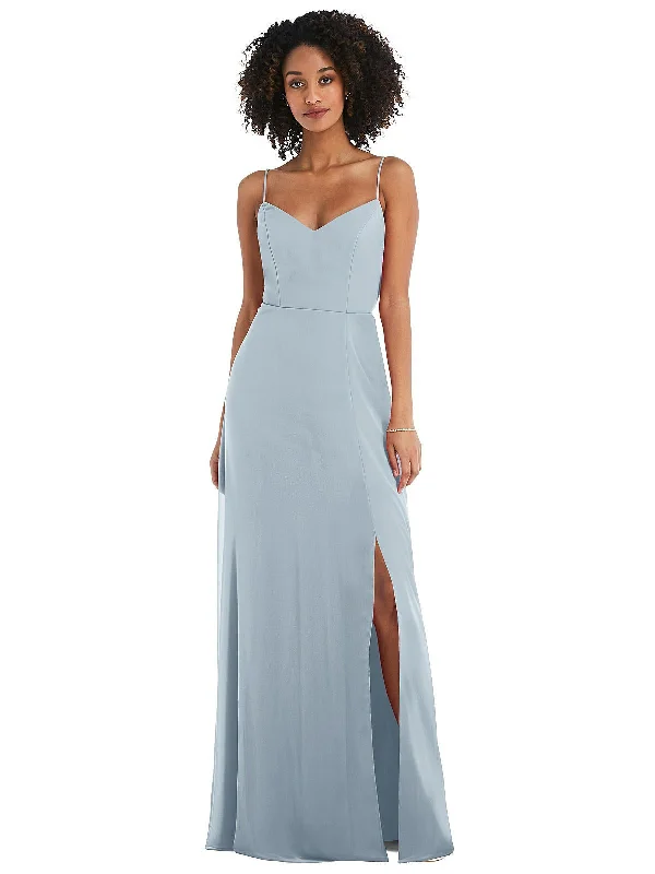 Exclusive Preview Tie-Back Cutout Maxi Dress with Front Slit