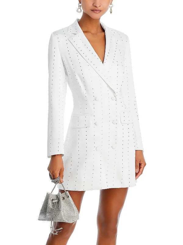 Price Break Womens Embellished Mini Cocktail And Party Dress